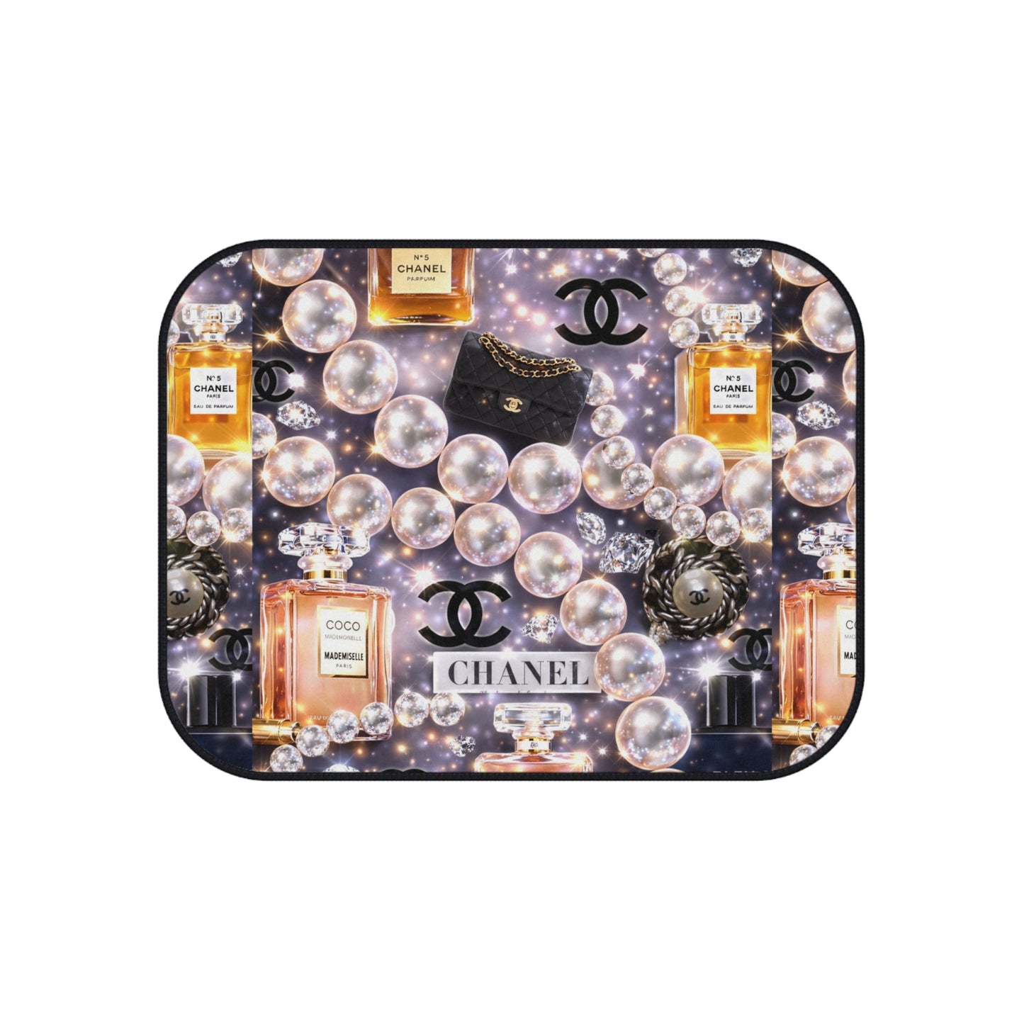 Chanel-Luxury Perfume & Pearls Car Floor Mats (Set of 4)