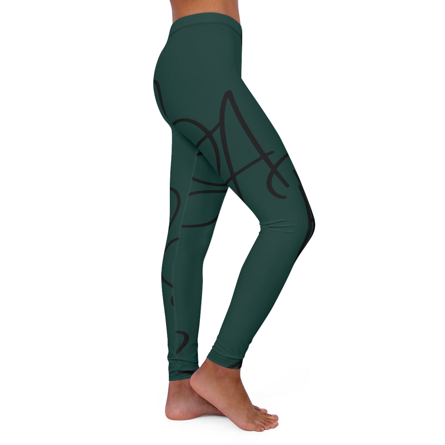 B.a.p.s-Diva green High-Waist Women’s Leggings — Everyday Activewear Yoga Pants