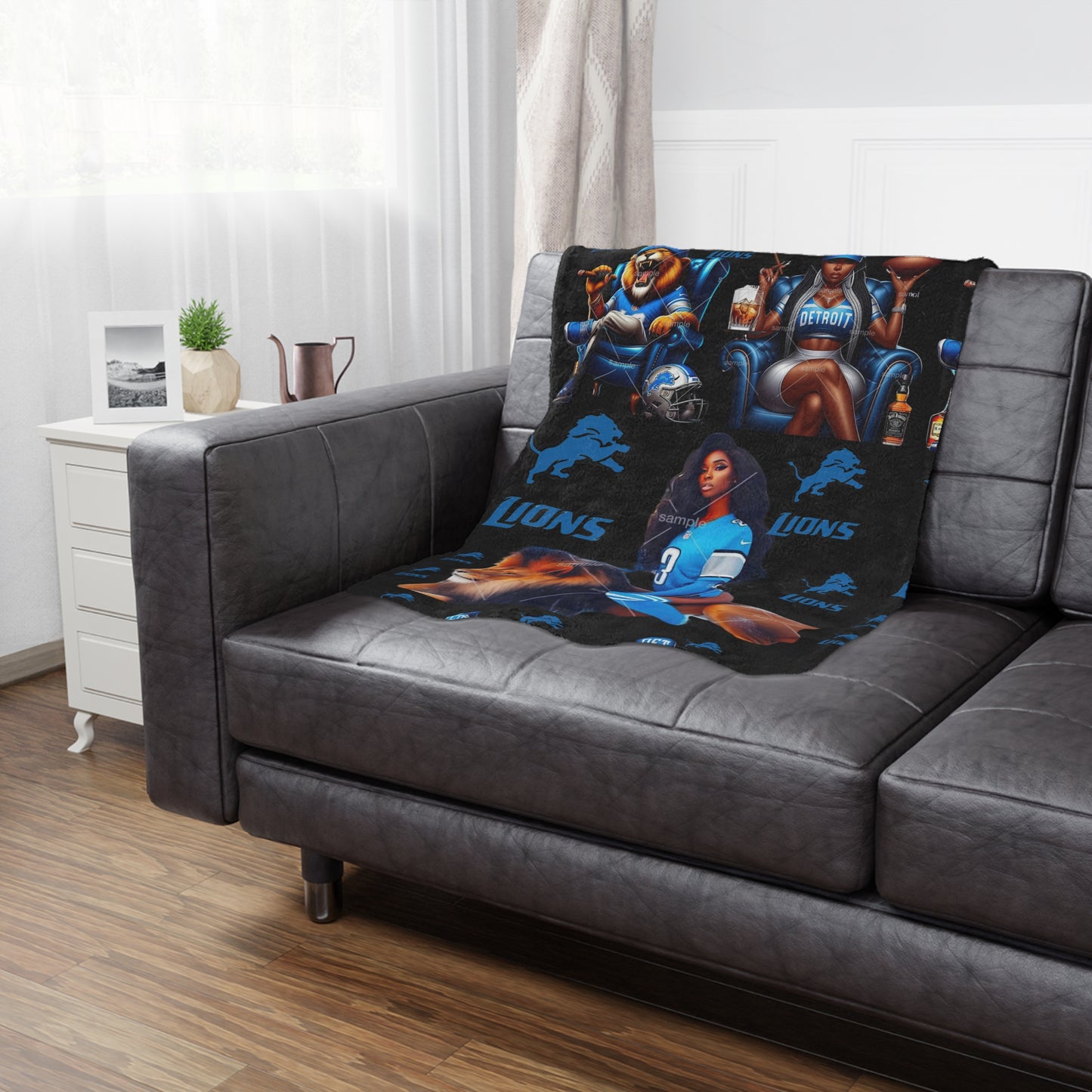 Detroit Lions Minky Blanket, Cozy NFL Throw, Fan Gift, Soft Fleece, Game Day Essential