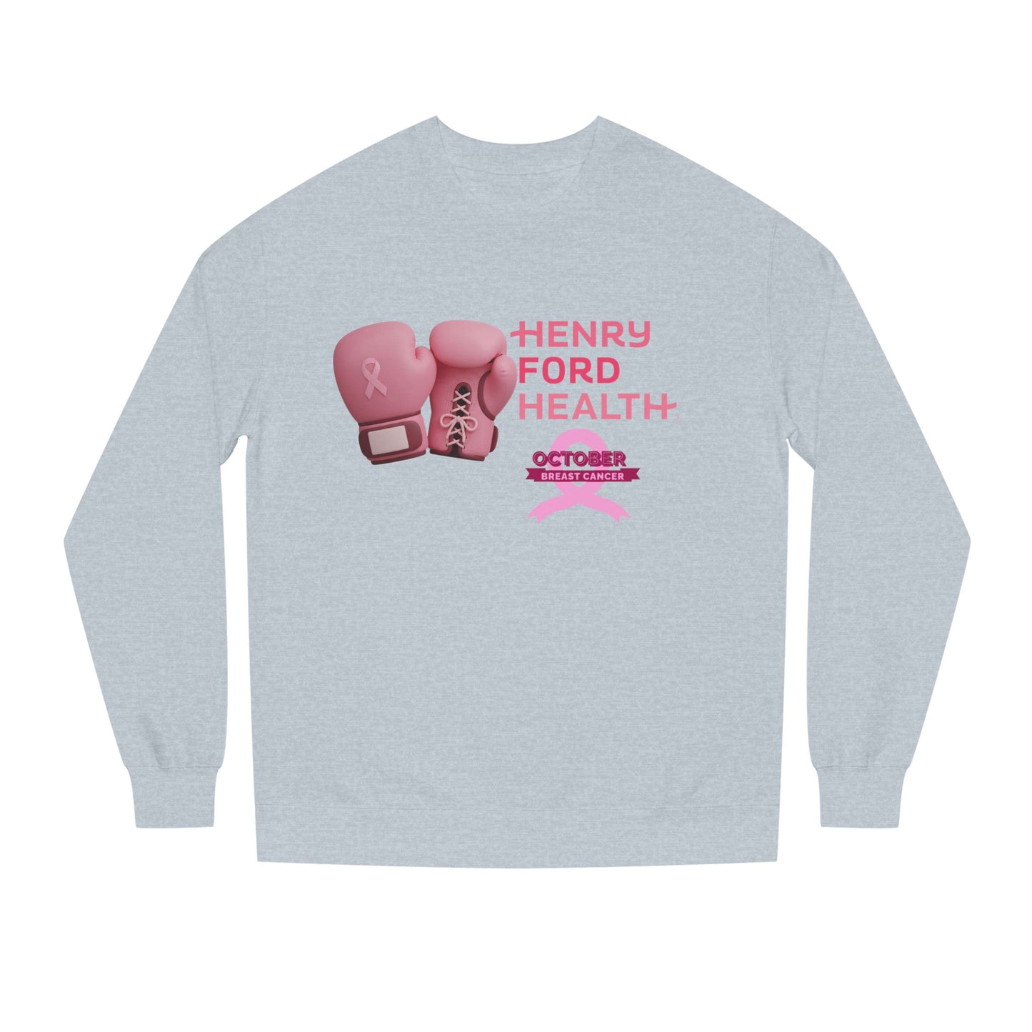 Vinetta Emergency department tech breast cancer Unisex Crew Neck Sweatshirt for Cancer Awareness, Support Staff Apparel, Pink Ribbon Gear, October Fundraiser, Empowering Health Wear