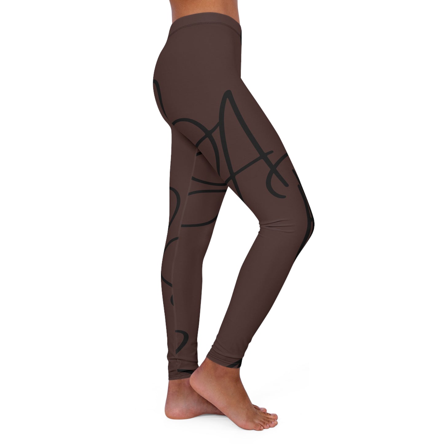 B.a.p.s-Diva Brown High-Waist Women’s Leggings — Everyday Activewear Yoga Pants