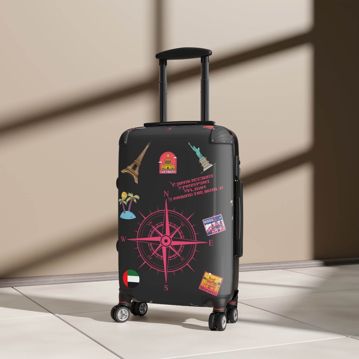Around the world” Travel Suitcase Passport Bank Account Flight Around the World Checklist Hoodie