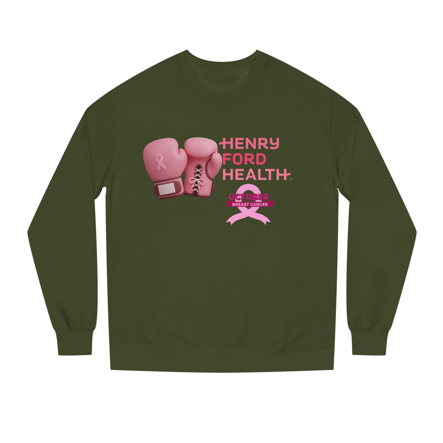 Vinetta Emergency department tech breast cancer Unisex Crew Neck Sweatshirt for Cancer Awareness, Support Staff Apparel, Pink Ribbon Gear, October Fundraiser, Empowering Health Wear