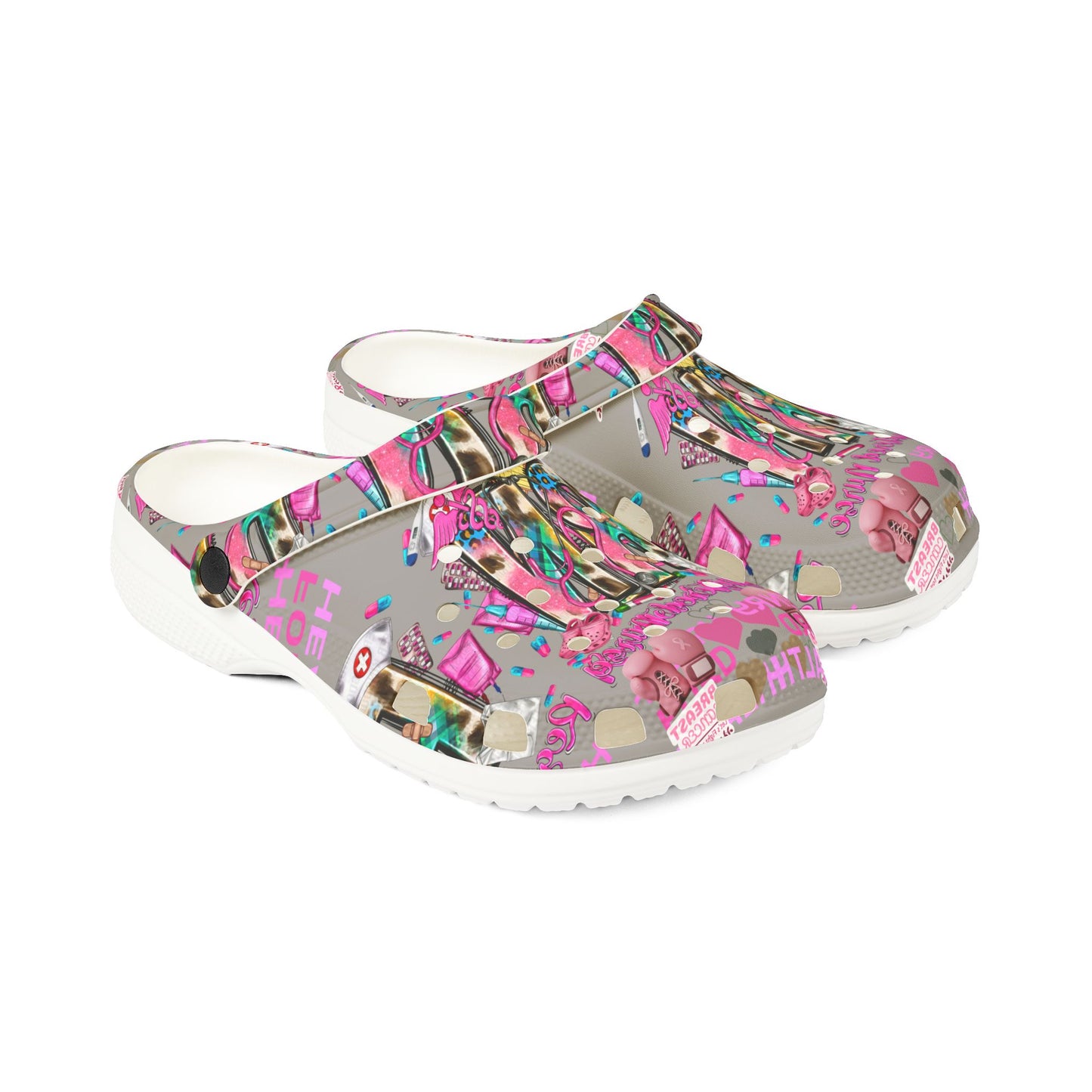 Henry Ford health Foam Crocs for Fun Comfort, Cute Garden Shoes, Trendy Summer Footwear, Perfect for Kids and Adults, Fun Gift Idea