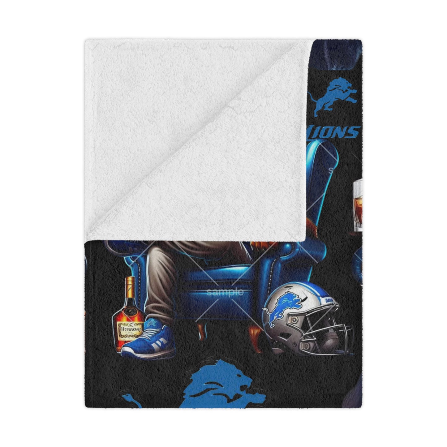 Detroit Lions Minky Blanket, Cozy NFL Throw, Fan Gift, Soft Fleece, Game Day Essential