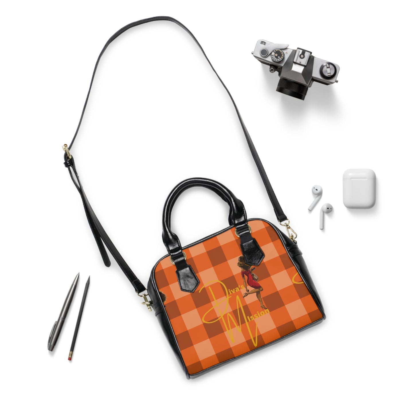 Diva’s mission Plaid Fashion Shoulder Handbag - Trendy Everyday Bag, Gift for Her, Women's Accessory, Stylish Tote, Unique Design, Chic Handbag