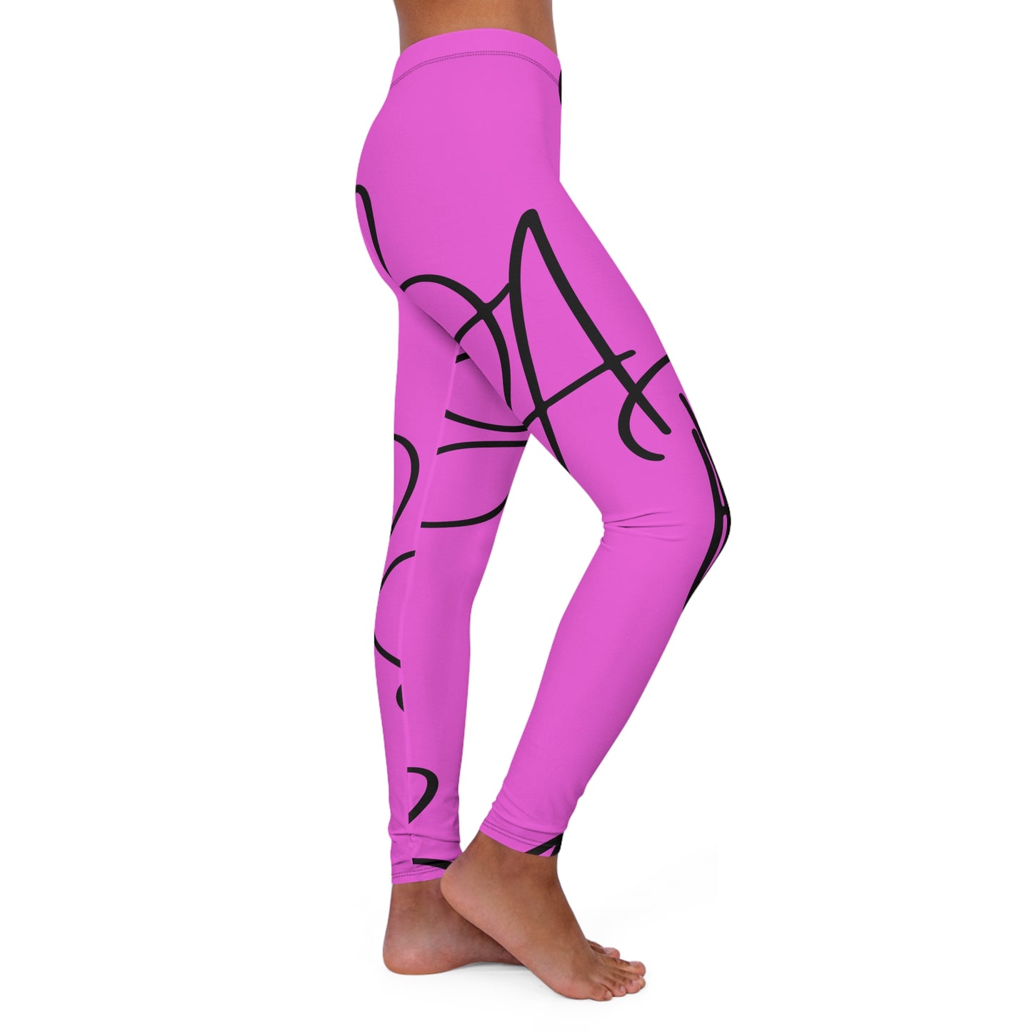 B.a.p.s-Diva Pink High-Waist Women’s Leggings — Everyday Activewear Yoga Pants