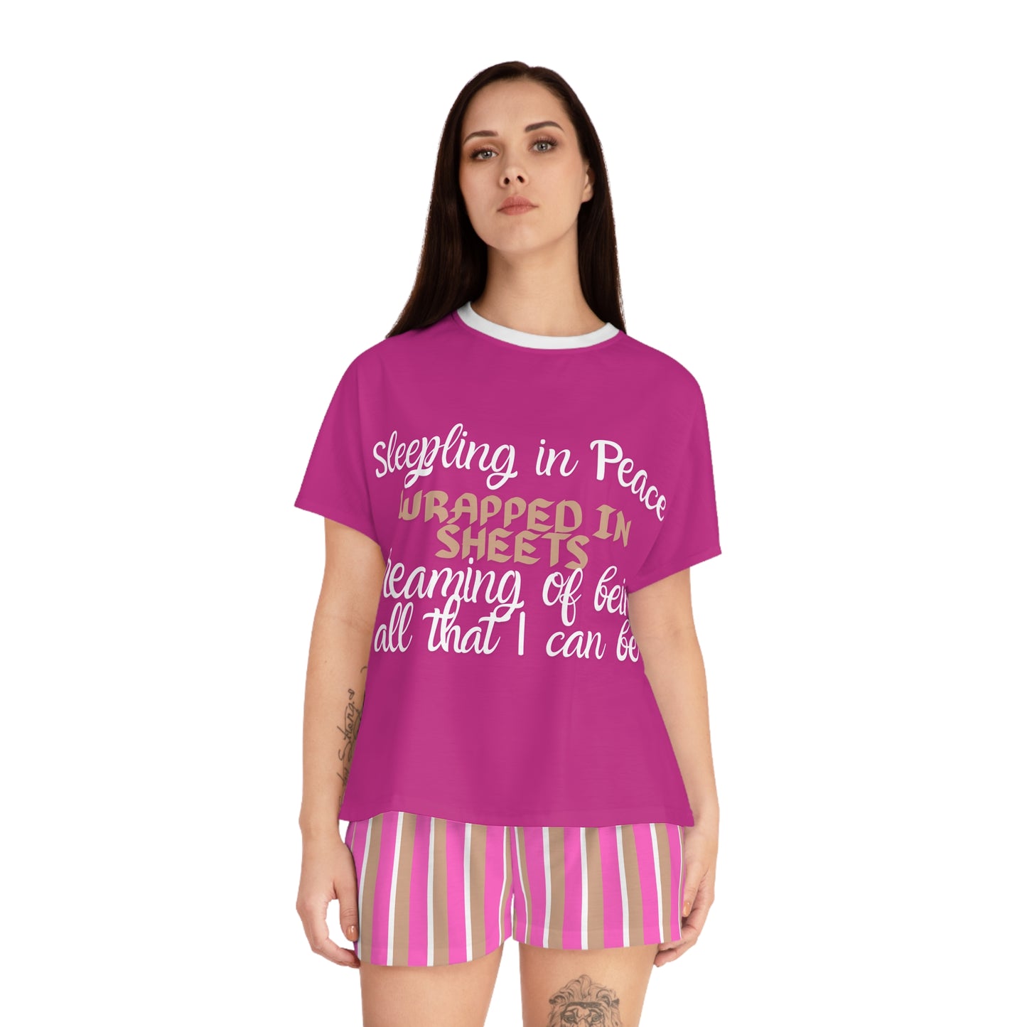 Women's Short Pajama Set- sleeping in peace