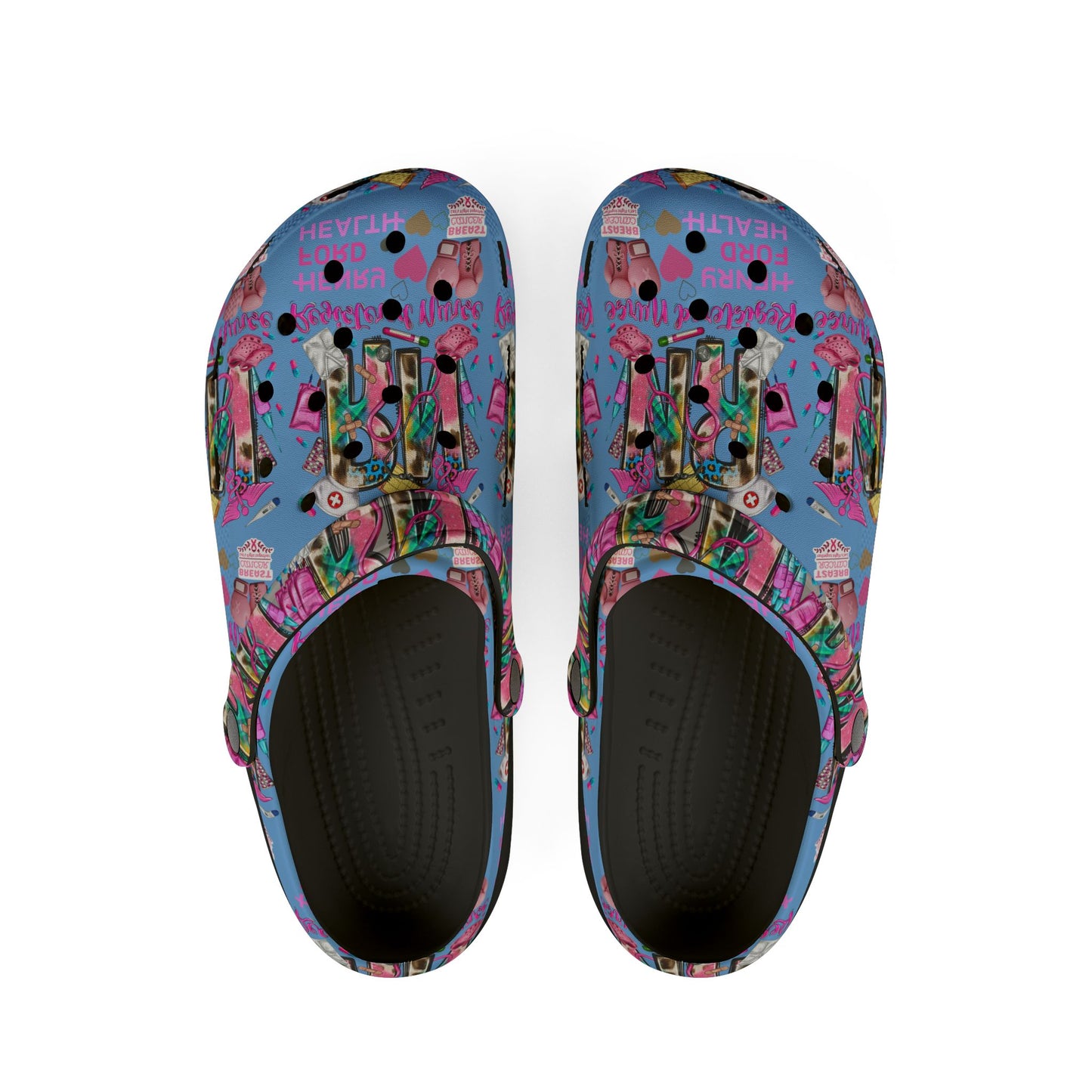 Henry Ford health Foam Crocs for Fun Comfort, Cute Garden Shoes, Trendy Summer Footwear, Perfect for Kids and Adults, Fun Gift Idea