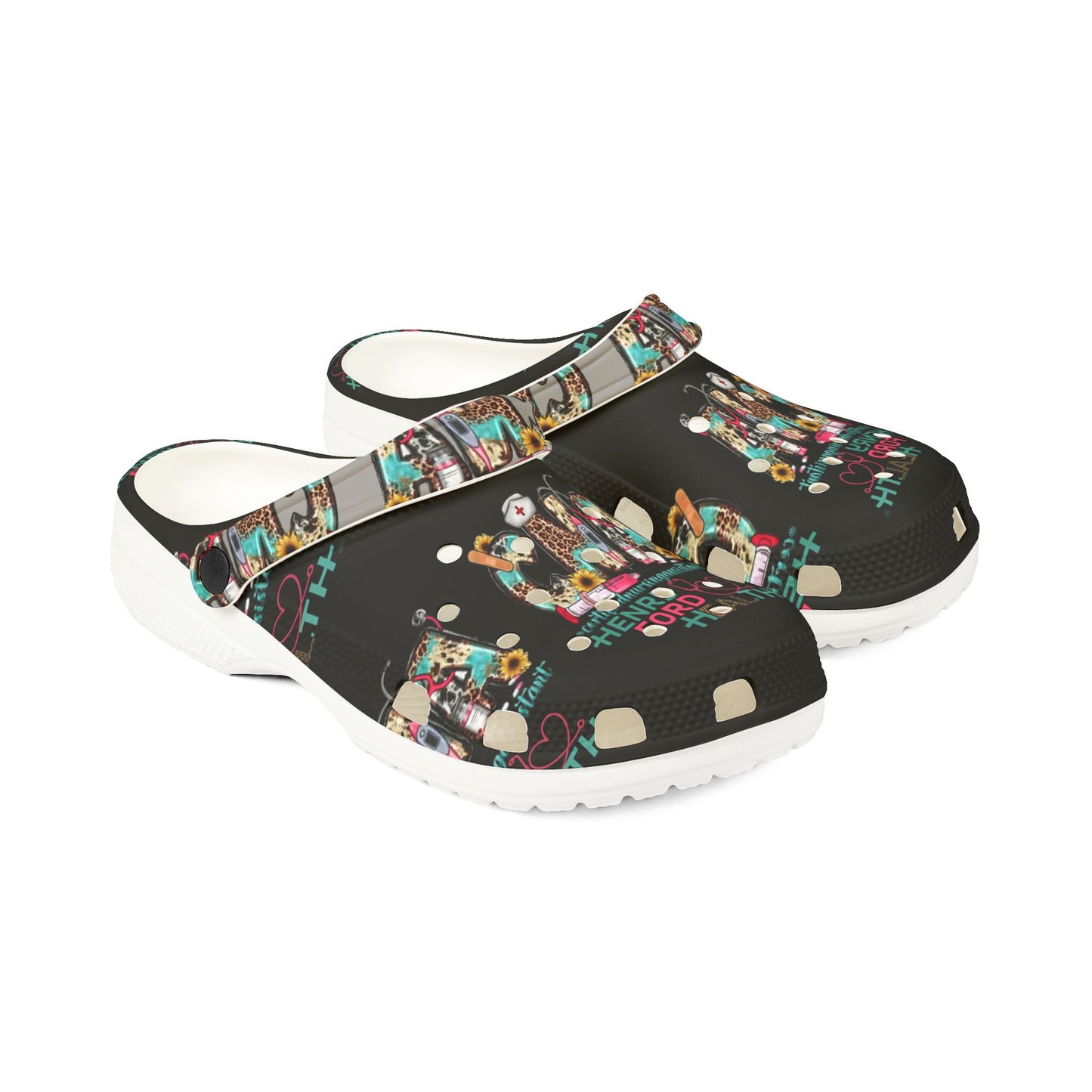 Henry Ford health Foam Crocs for Fun Comfort, Cute Garden Shoes, Trendy Summer Footwear, Perfect for Kids and Adults, Fun Gift Idea
