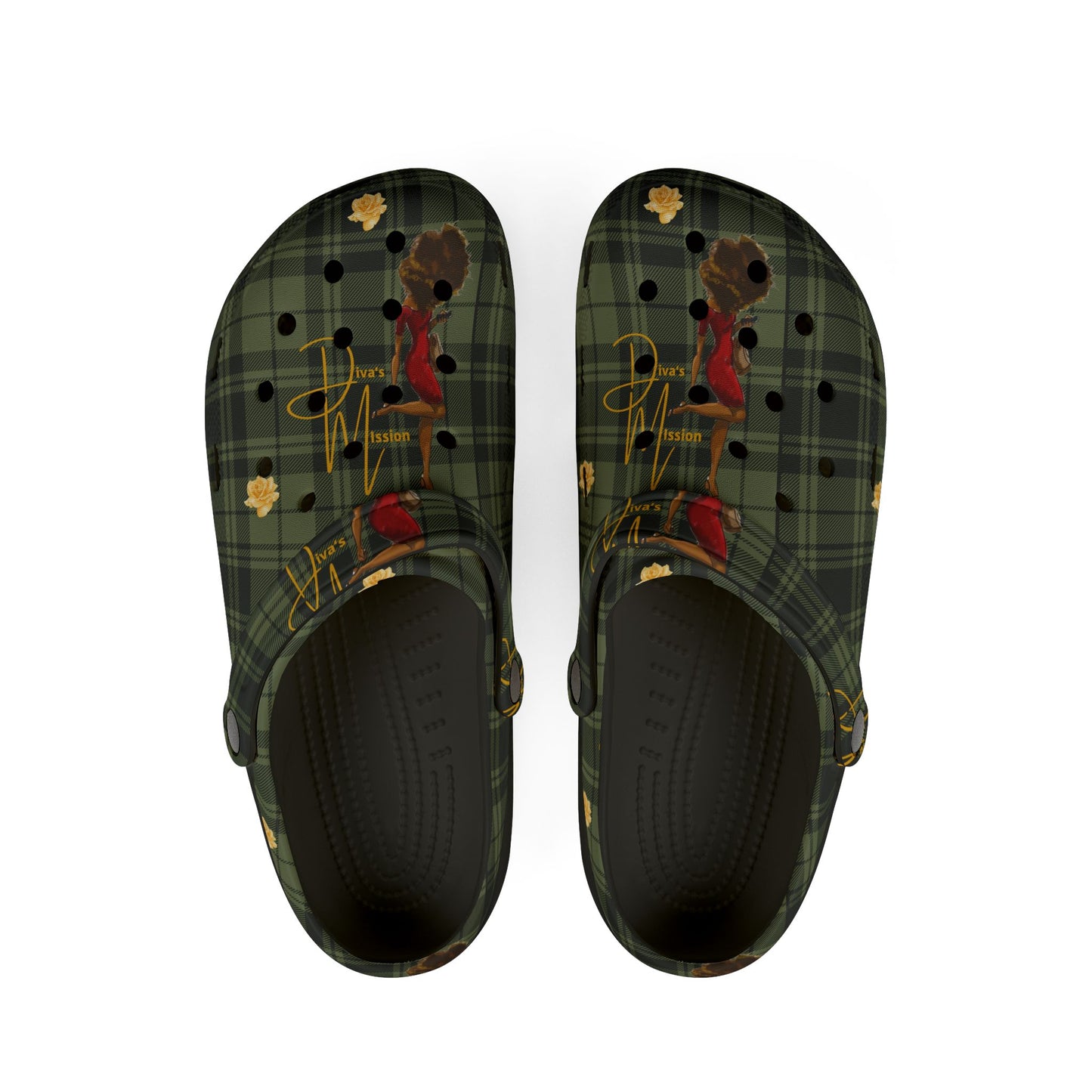Diva’s mission Foam Clogs, Holiday Comfort Shoes, Festive Footwear, Casual Everyday Slip-Ons, Comfortable Home Footwear