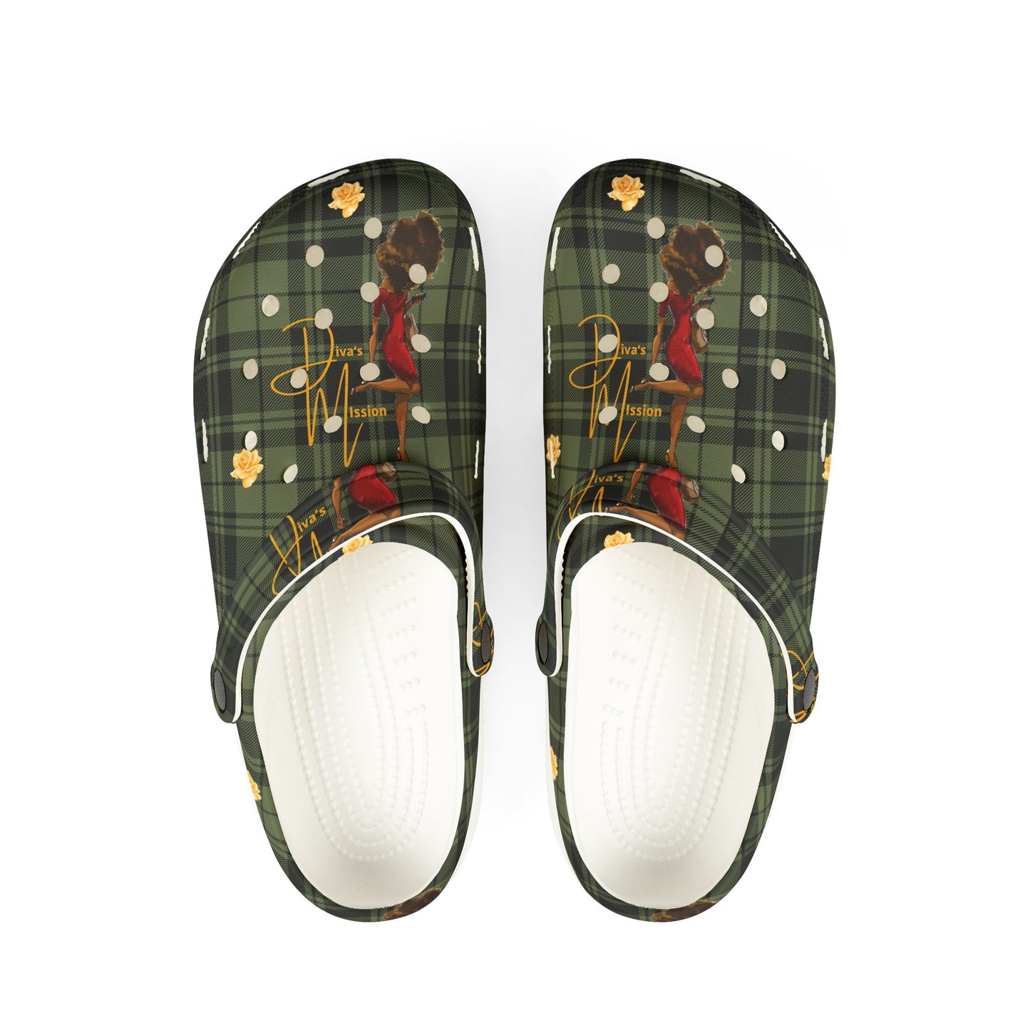 Diva’s mission Foam Clogs, Holiday Comfort Shoes, Festive Footwear, Casual Everyday Slip-Ons, Comfortable Home Footwear