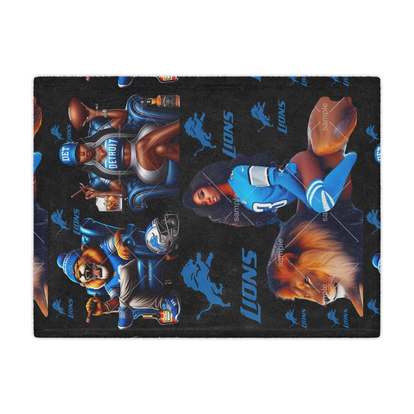 Detroit Lions Minky Blanket, Cozy NFL Throw, Fan Gift, Soft Fleece, Game Day Essential