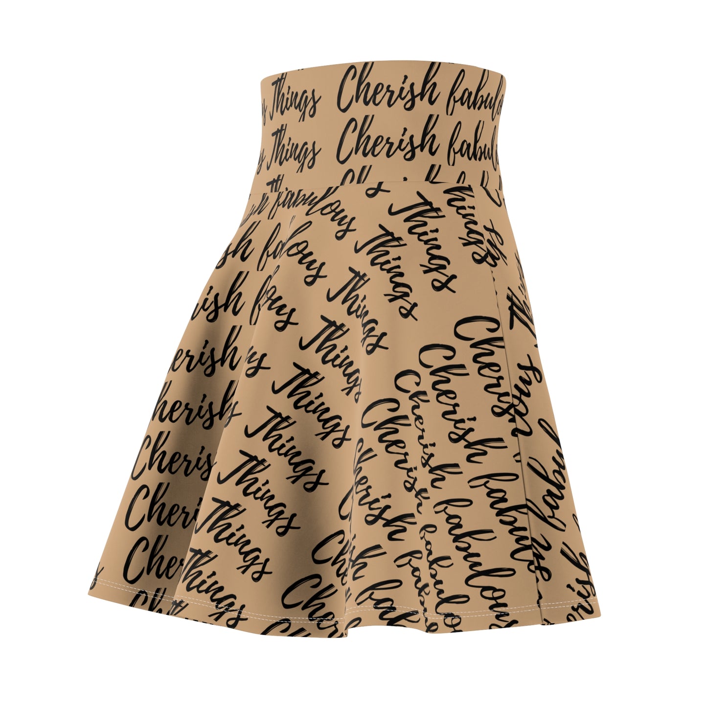 Cherish Fabulous -Script Print Skater Skirt