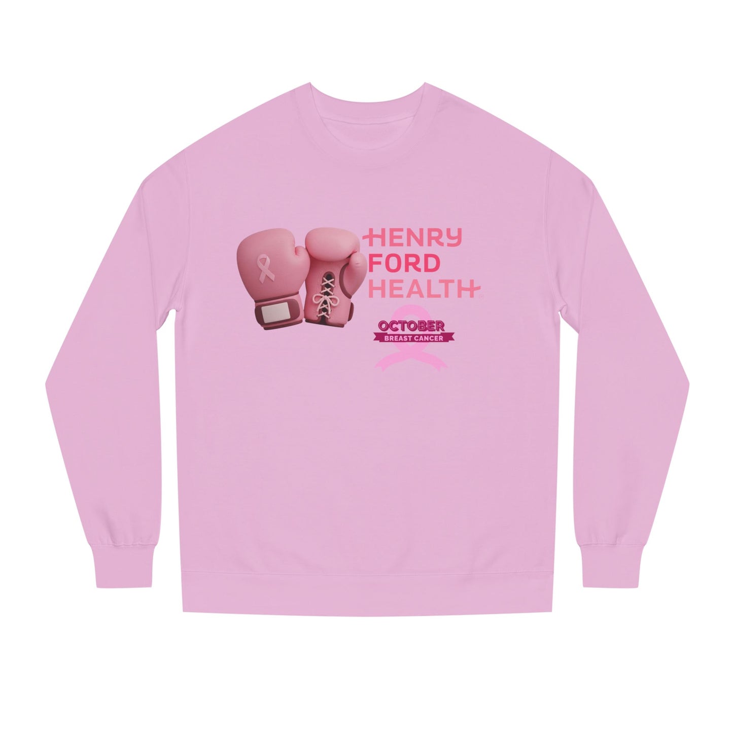 Vinetta Emergency department tech breast cancer Unisex Crew Neck Sweatshirt for Cancer Awareness, Support Staff Apparel, Pink Ribbon Gear, October Fundraiser, Empowering Health Wear