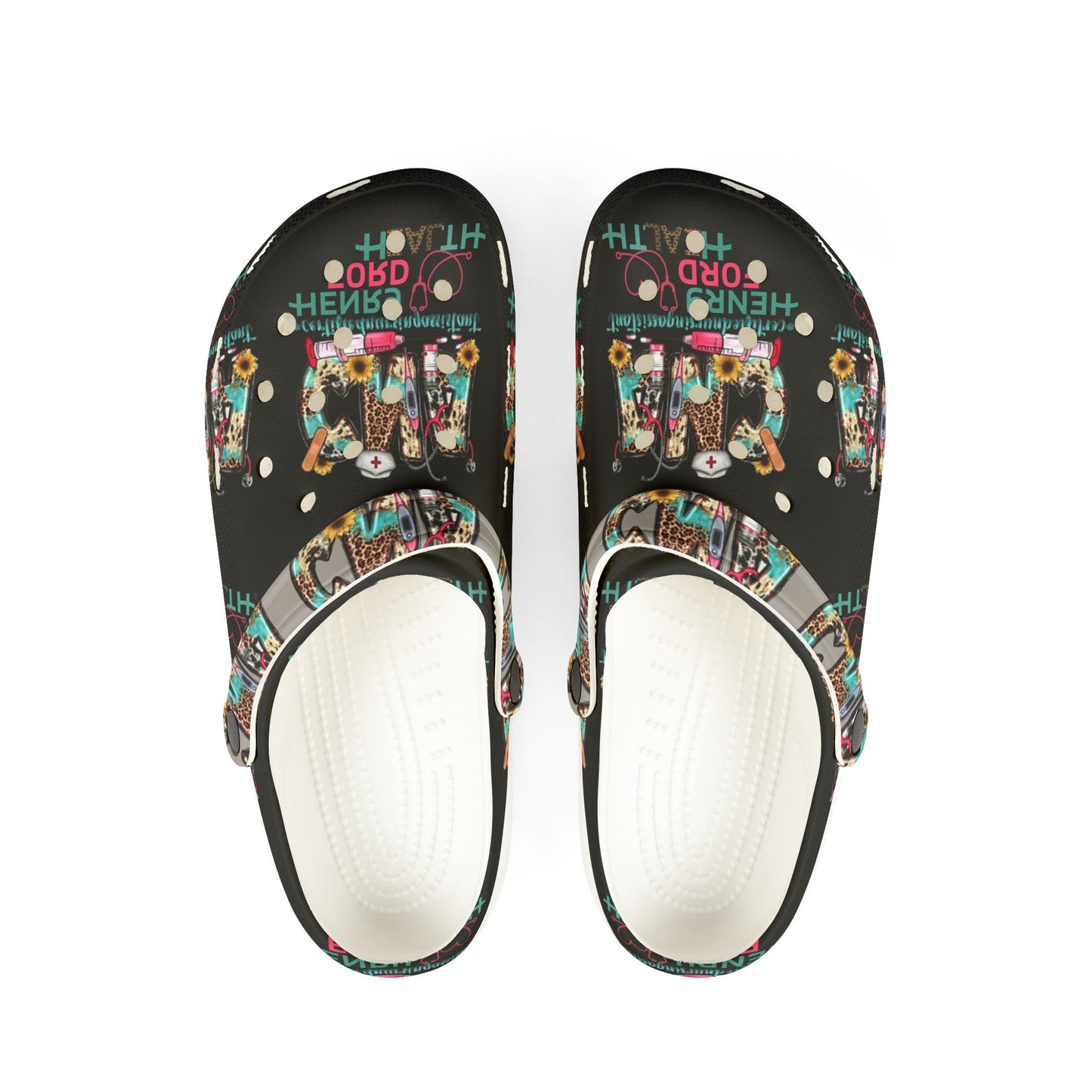 Henry Ford health Foam Crocs for Fun Comfort, Cute Garden Shoes, Trendy Summer Footwear, Perfect for Kids and Adults, Fun Gift Idea