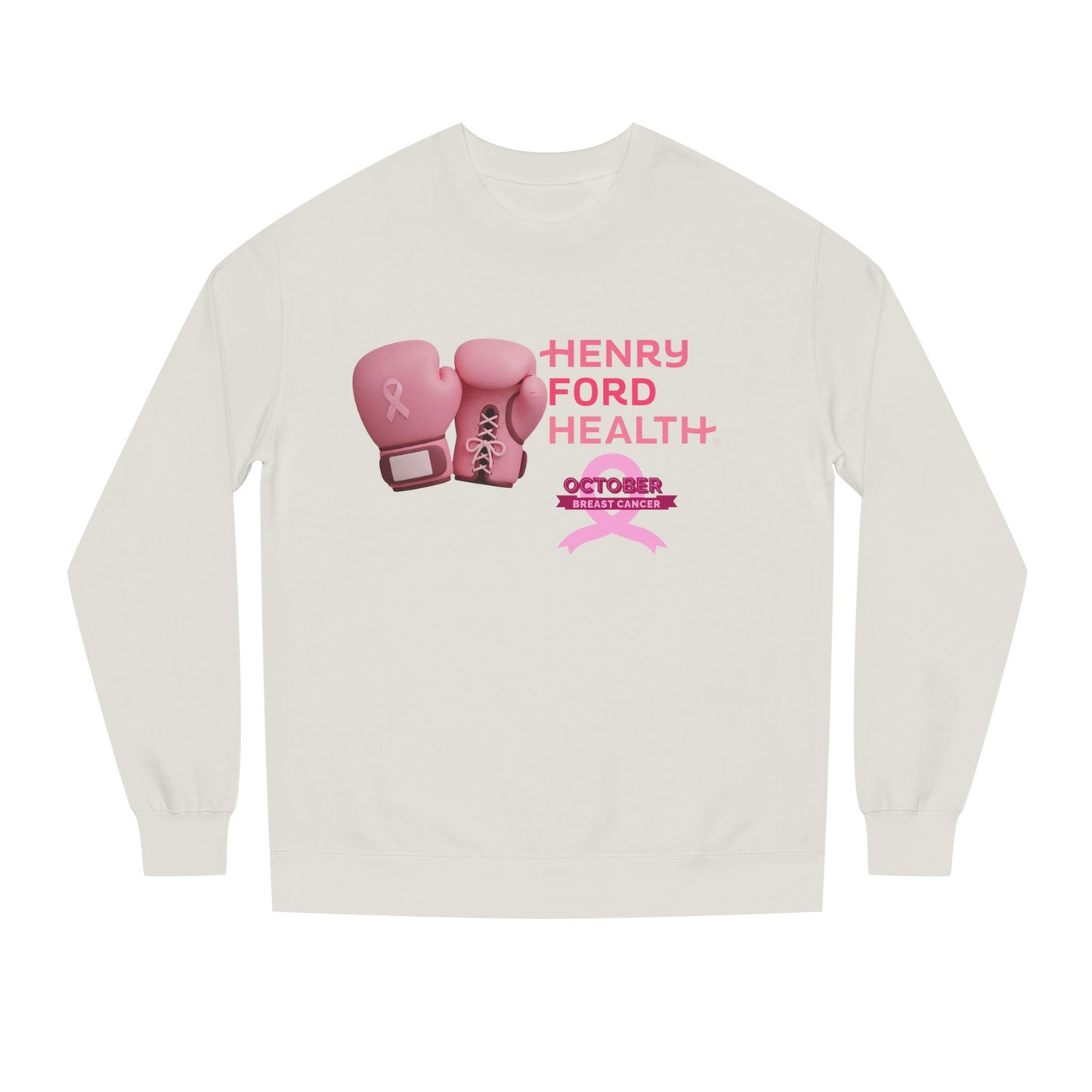 E.V.S breast cancer Unisex Crew Neck Sweatshirt for Cancer Awareness, Support Staff Apparel, Pink Ribbon Gear, October Fundraiser, Empowering Health Wear