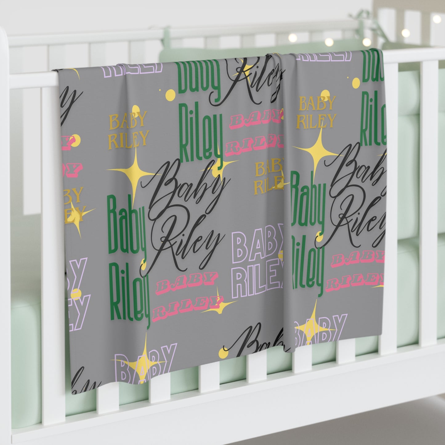 Personalized Baby Swaddle Blanket, Cozy Newborn Gift, Nursery Decoration, Baby Shower Present, Soft Baby Wrap