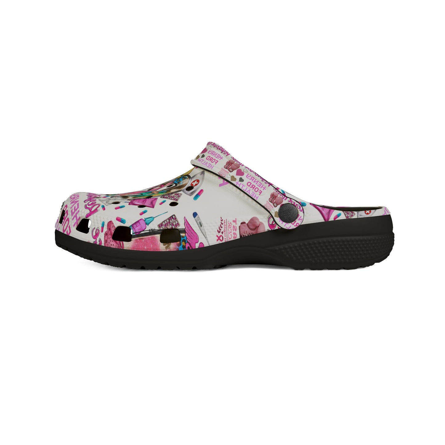 Henry Ford health Foam Crocs for Fun Comfort, Cute Garden Shoes, Trendy Summer Footwear, Perfect for Kids and Adults, Fun Gift Idea