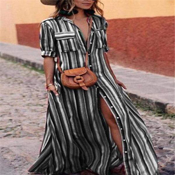 Summer New Striped Floral Dress Collection