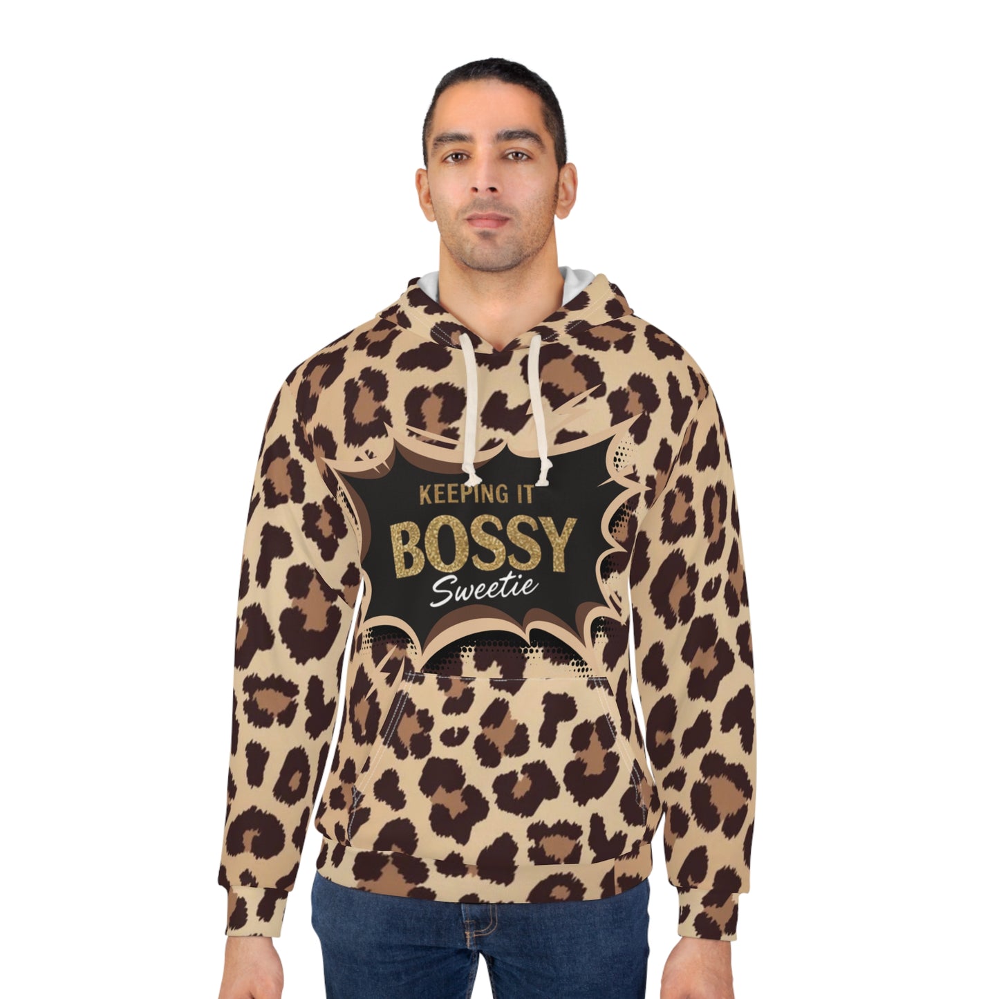 Leopard Print "Keeping It Bossy Sweetie" Hoodie