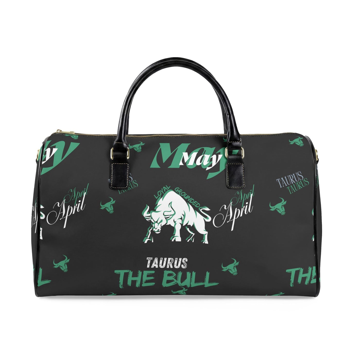 Taurus Weekender Bag — Zodiac 'The Bull' Leather Travel Bag (April/May Birthday)