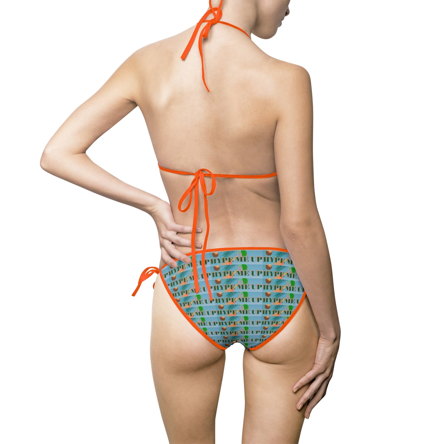 Tropical Stripe HYPE ME UP -Triangle Bikini — Women's Tie-Side Swimsuit