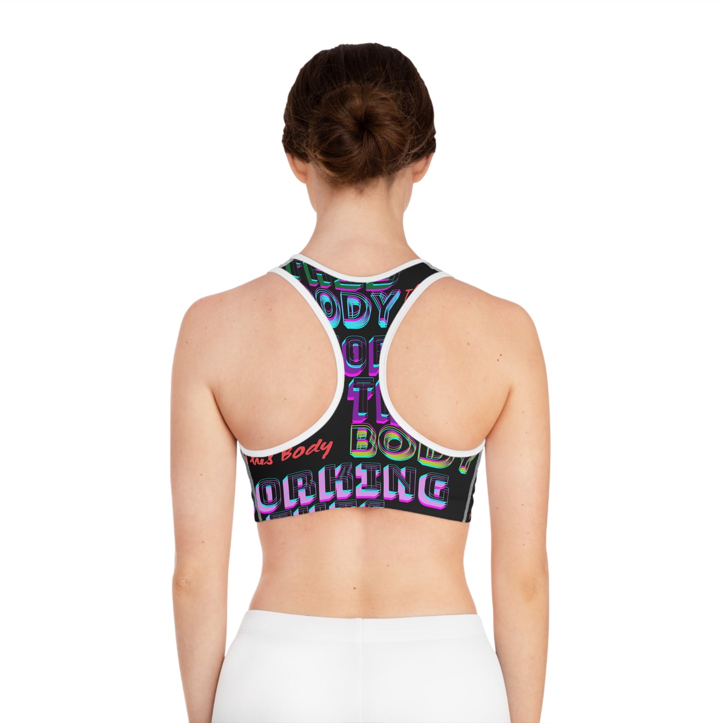 Trendy Sports Bra - Working this Body Motivational Activewear, Fitness, Gym, Workout, Gifts, Athleisure