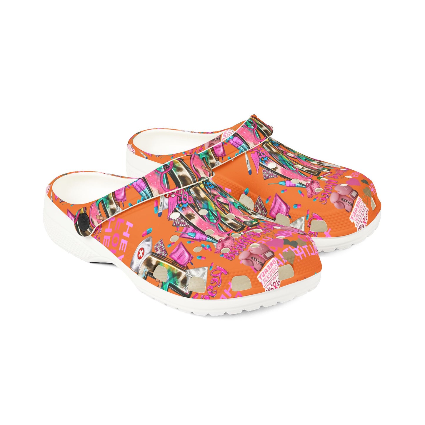 Henry Ford health Foam Crocs for Fun Comfort, Cute Garden Shoes, Trendy Summer Footwear, Perfect for Kids and Adults, Fun Gift Idea