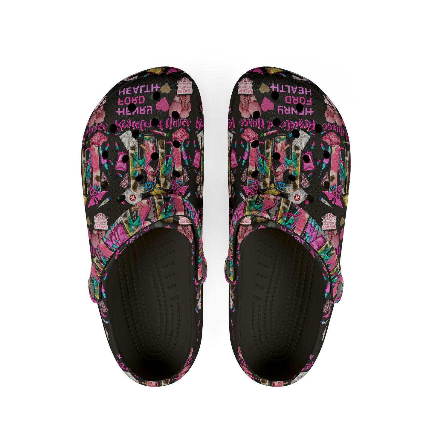 Henry Ford health Foam Crocs for Fun Comfort, Cute Garden Shoes, Trendy Summer Footwear, Perfect for Kids and Adults, Fun Gift Idea