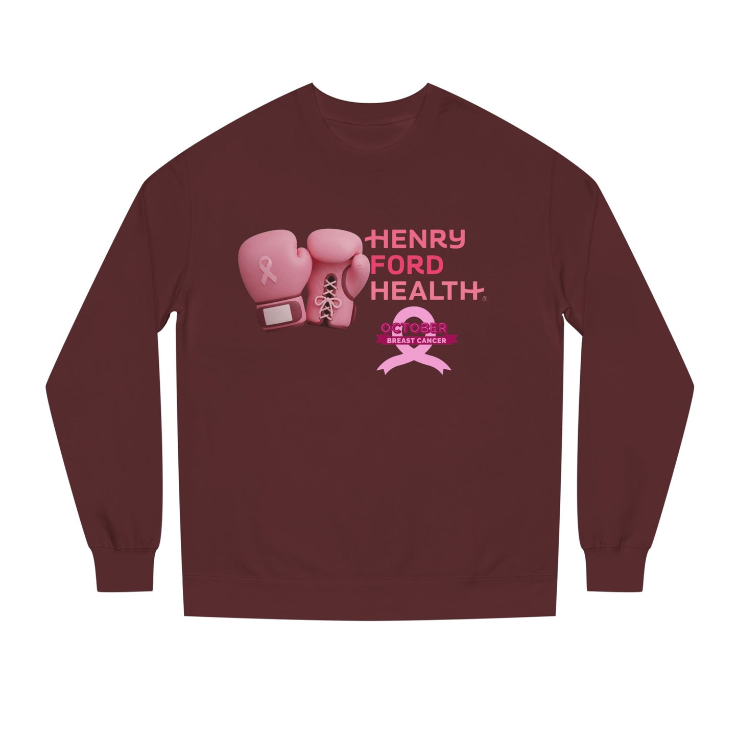 Vinetta Emergency department tech breast cancer Unisex Crew Neck Sweatshirt for Cancer Awareness, Support Staff Apparel, Pink Ribbon Gear, October Fundraiser, Empowering Health Wear