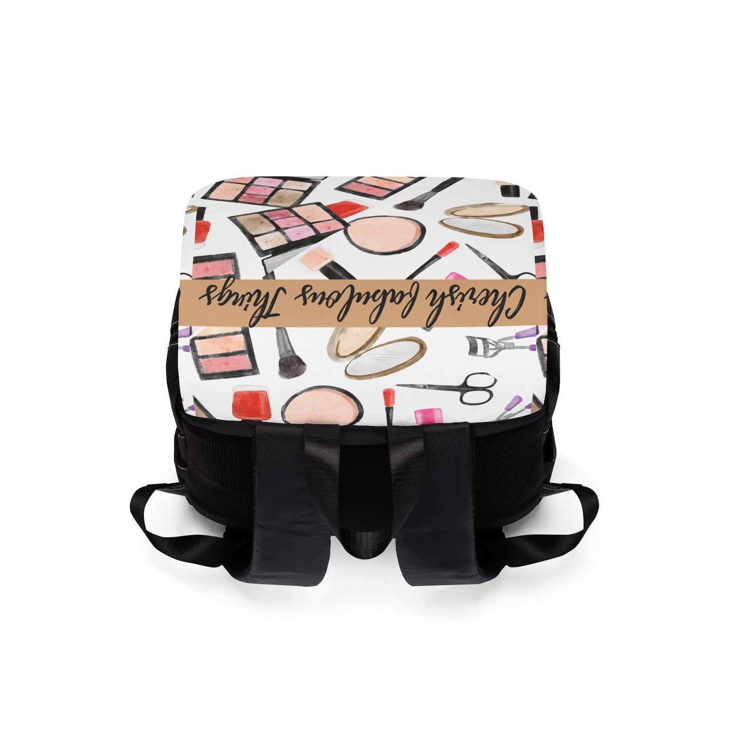Chic Makeup Lover's Shoulder Backpack | Casual Fashion Bag, Stylish Tote, Everyday Use, Gift for Her, Perfect for Students