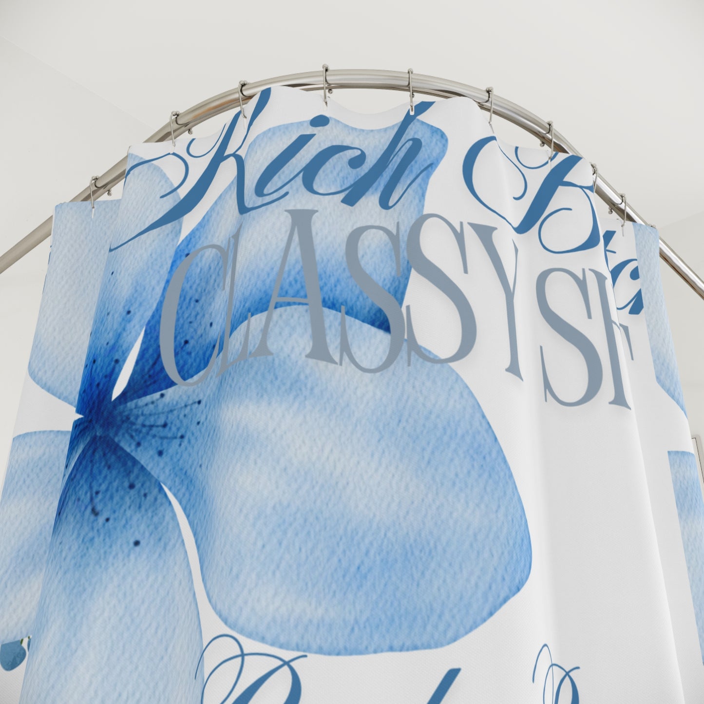 Chic Floral Shower Curtain | Luxury Bathroom Decor, Rich Bitch Theme, Classy Gift, Boho Style, Home Makeover Essential
