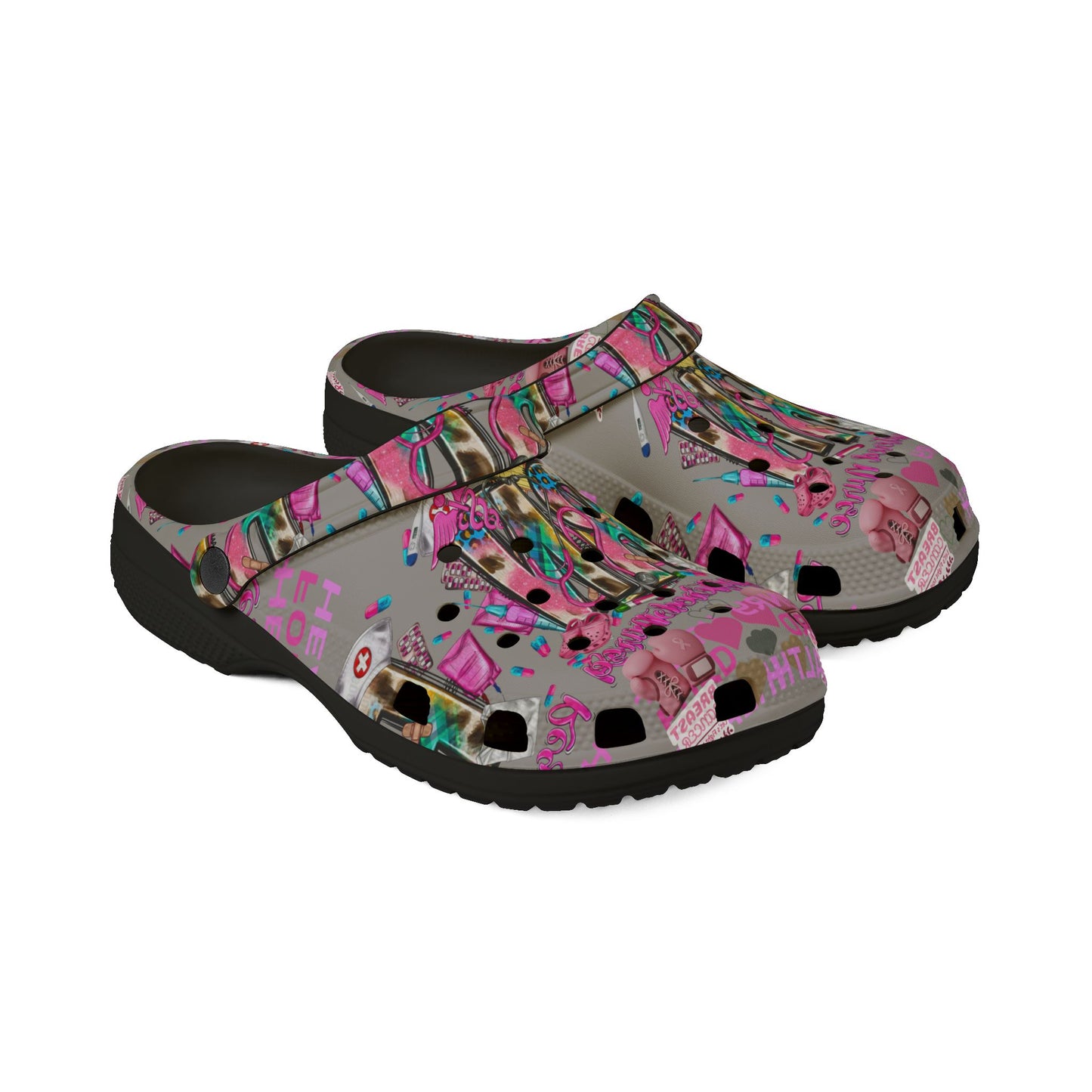 Henry Ford health Foam Crocs for Fun Comfort, Cute Garden Shoes, Trendy Summer Footwear, Perfect for Kids and Adults, Fun Gift Idea