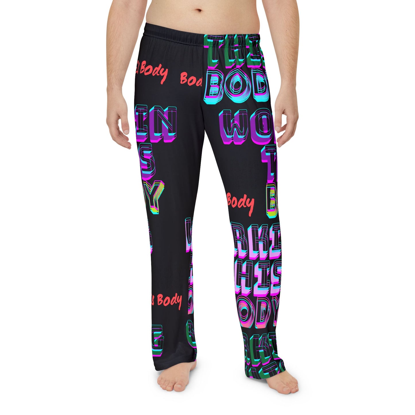 Bold Graphic Men's Pajama Pants, Lounge Wear, Sleep Pants, Gift for Him, Relaxation, Stay-at-Home Style