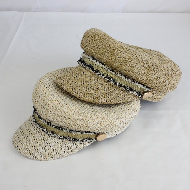 Duck Tongue Military Cap with PP Grass Design