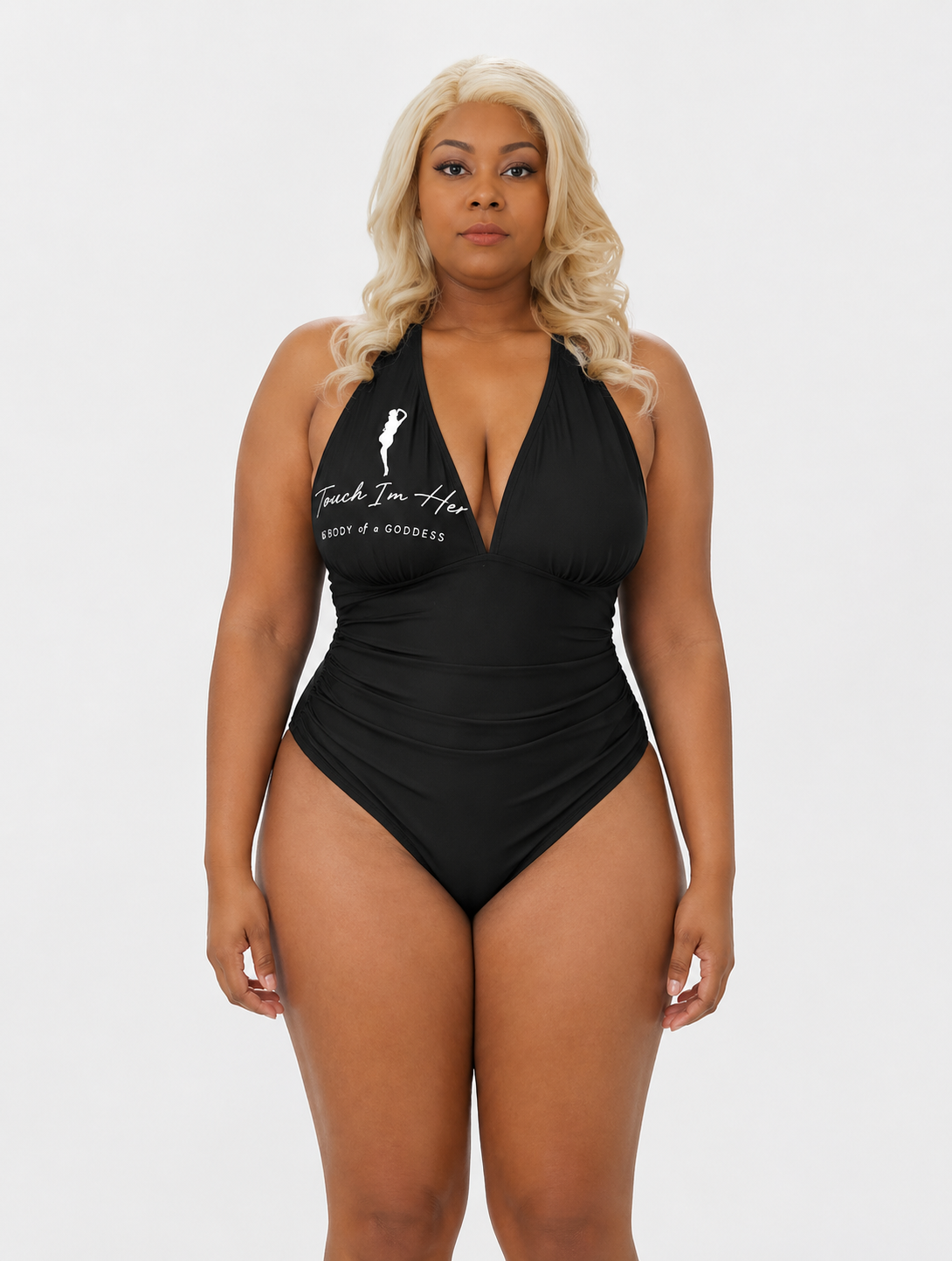 Beach I'm Her Women's One-Piece Swimsuit -Black
