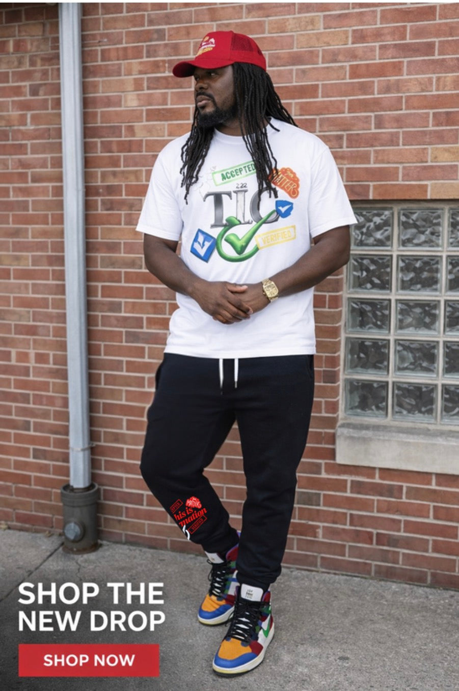 T-Shirt — Verified 'TIC' Graphic Tee with Checkmarks & 'Accepted/Verified' Badges