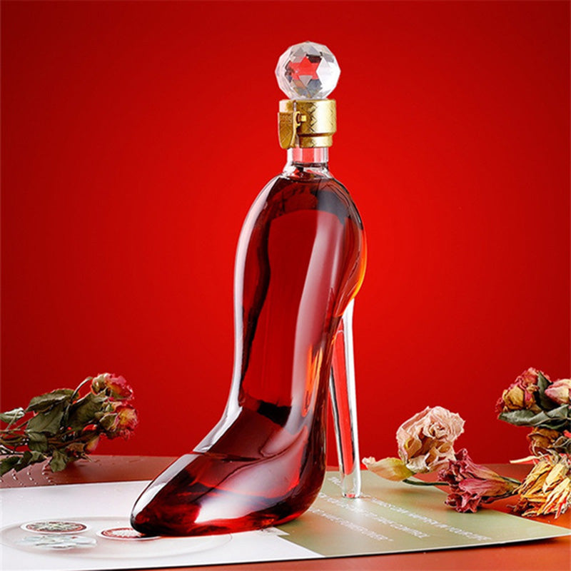 Hustle girlie-Sparkling Wine Glass Bottle in High Heel Design