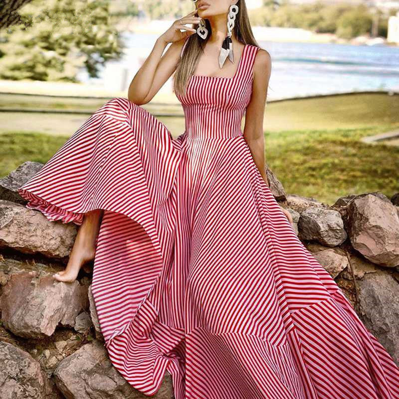2026 Summer Women's Striped Sleeveless Dress