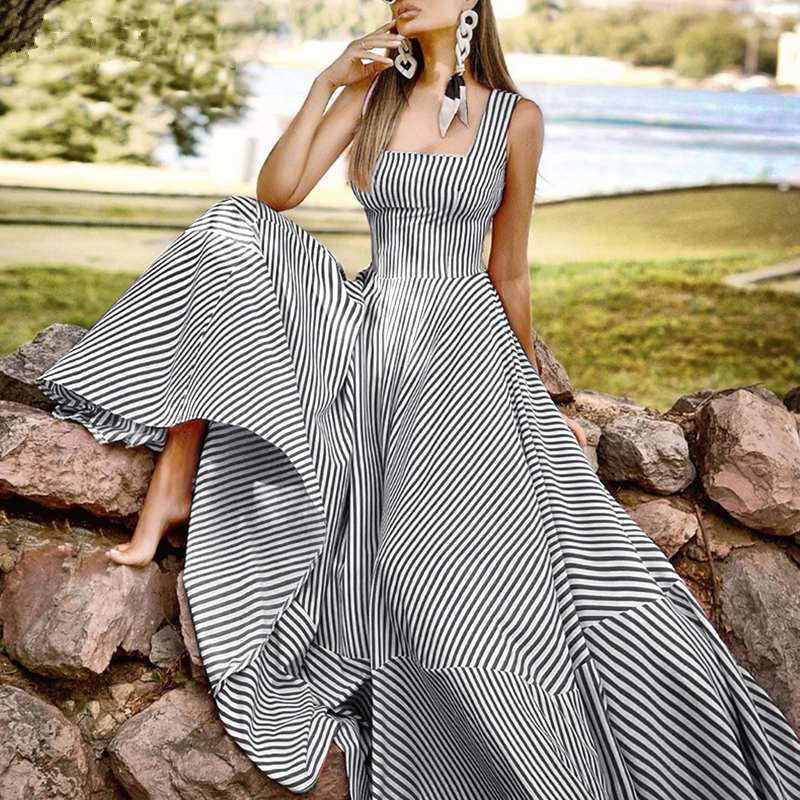 2026 Summer Women's Striped Sleeveless Dress