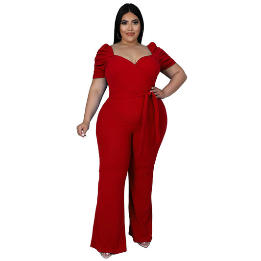Spring/Summer Plus Size Women's Jumpsuit