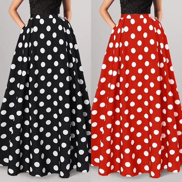 Retro Polka Dot Women's Swing Dress