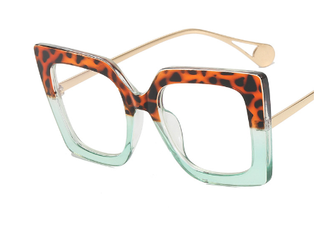 Bogotá Leopard Square Blue Light Blocking Glasses (One Pair)