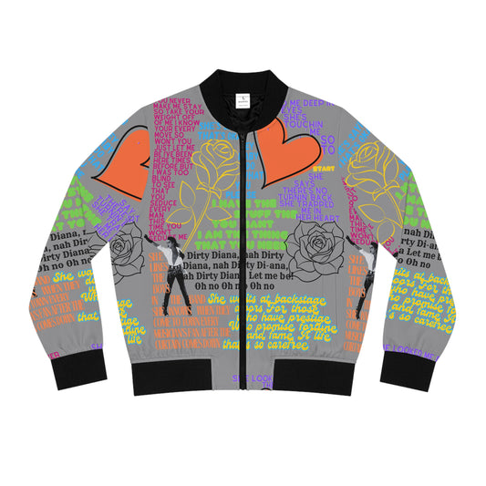 Dirty Diana-Colorful Women's Bomber Jacket • Trendy Streetwear for Music Lovers • Perfect for Concerts, Casual Outings, and Gifting • Inspired Fashion