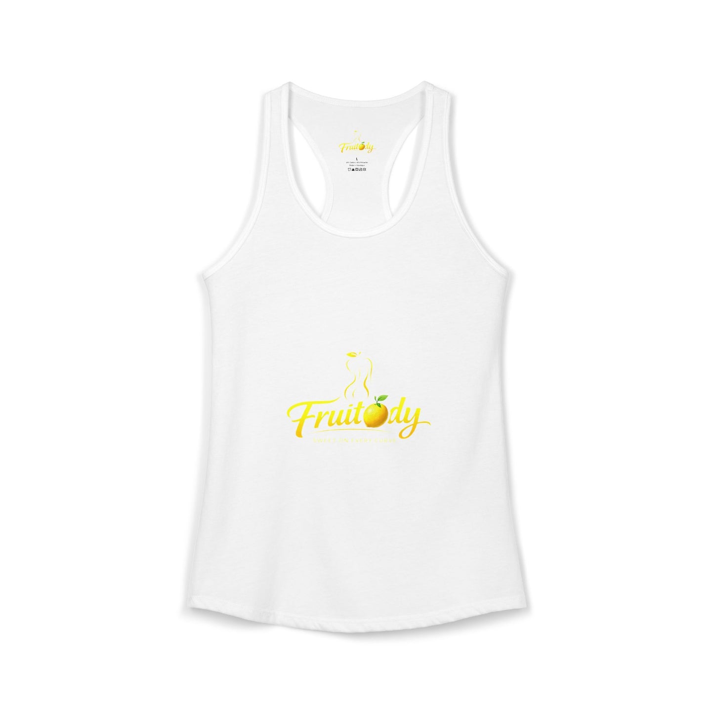 Black Women's Fruitody lemon Racerback Tank