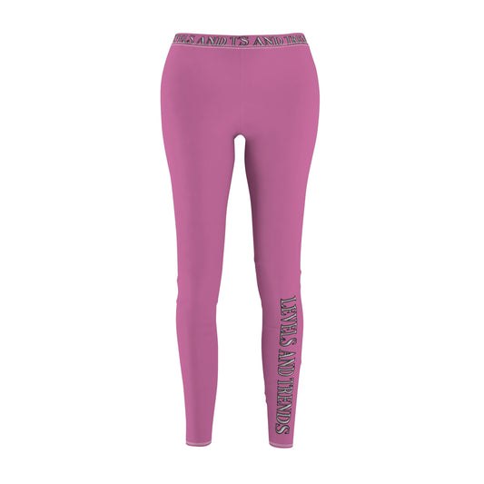 Hot pink Levels and trends Leggings — All-Over Printed Casual Women's Leggings