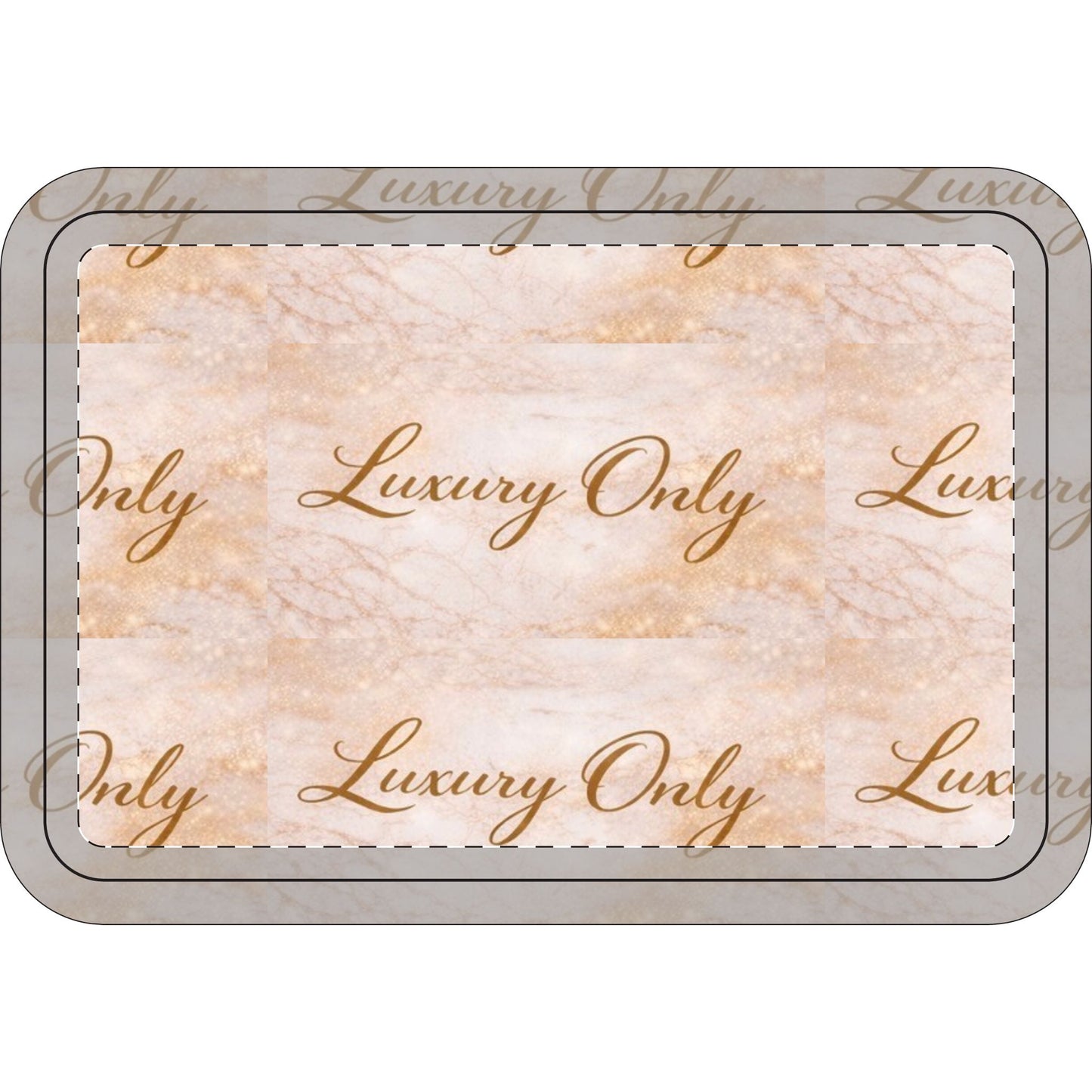 Girl Luxury Only Marble Bathroom 3-Piece Toilet Rug Set