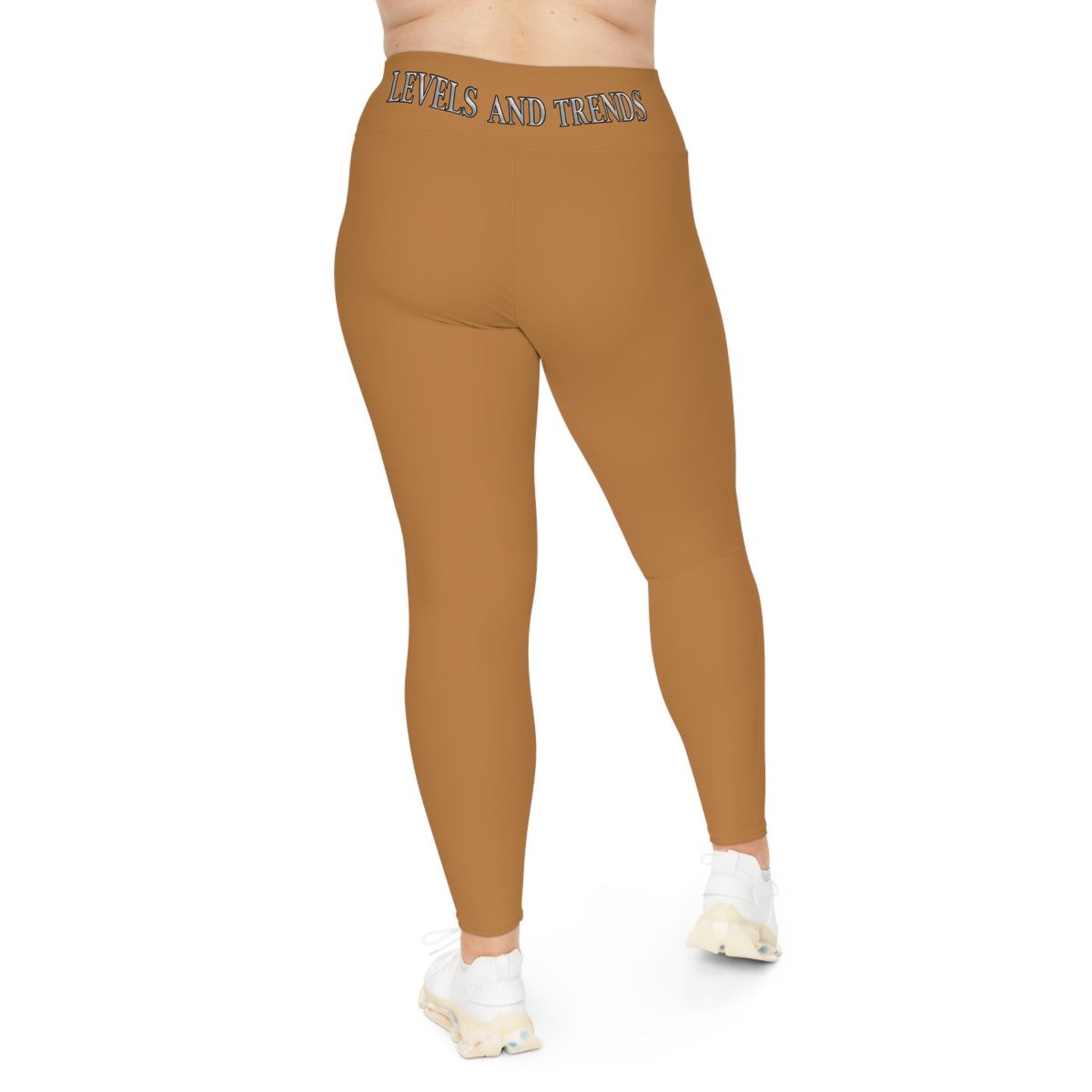 Plus Size Leggings - light brown  'Levels and Trends' All-Over Print
