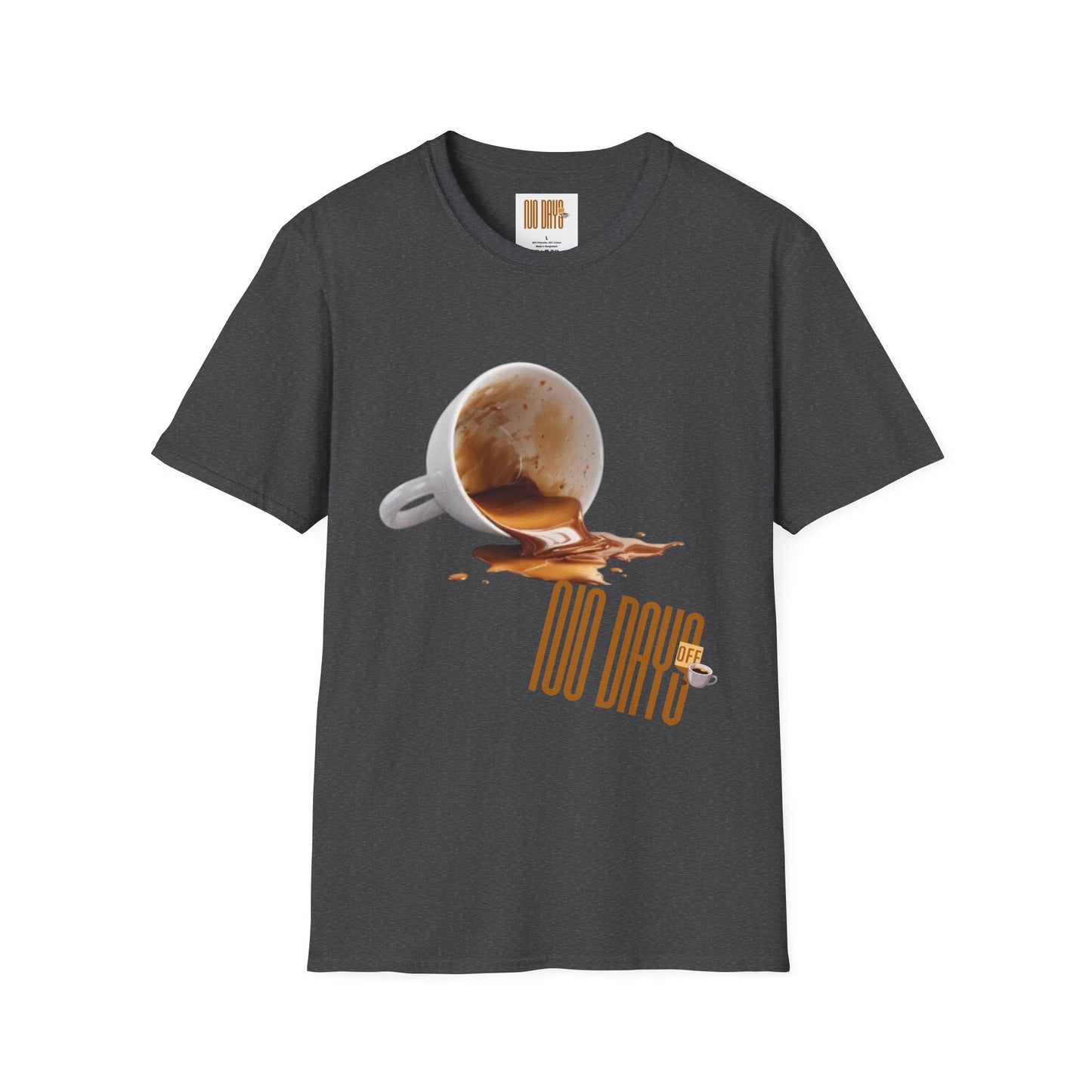 Coffee T-Shirt — “No Days off coffee” Retro Coffee Cup Design